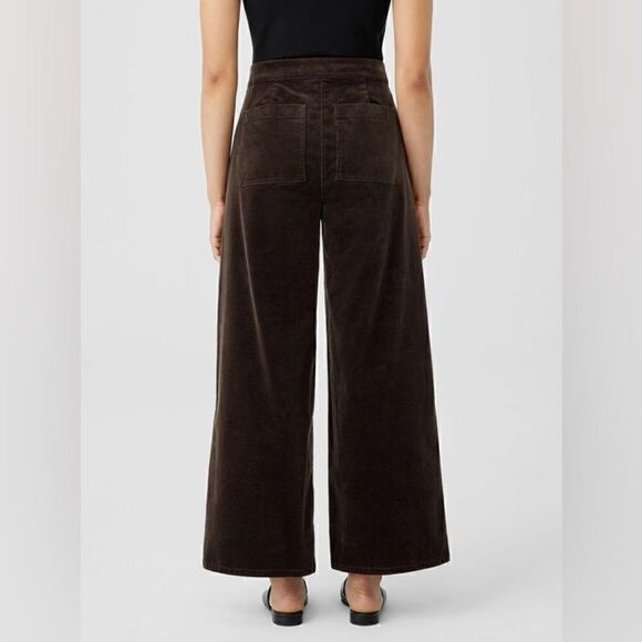 Organic Cotton Stretch Corduroy Wide-Leg Pant Eileen Fisher - Picture 1 of 6